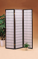 Carrie 3-panel Folding Screen Black and White
