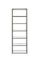 Kate 6-shelf Bookcase Black Nickel