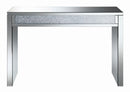 Gillian Rectangular Sofa Table Silver and Clear Mirror