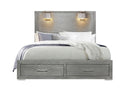 TIFFANY SILVER KING BED WITH LAMPS