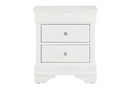 POMPEI METALLIC WHITE NIGHTSTAND