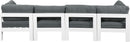 Nizuc Grey Waterproof Fabric Outdoor Patio Modular Sofa