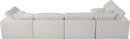 Serene Cream Linen Fabric Deluxe Cloud Modular Sectional