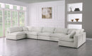 Serene Cream Linen Fabric Deluxe Cloud Modular Sectional