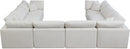 Plush Cream Velvet Standard Cloud Modular Sectional
