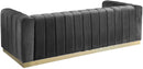 Marlon Grey Velvet Sofa
