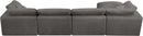 Cozy Grey Velvet Cloud Modular Sectional