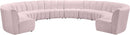 Infinity Pink Velvet 10pc. Modular Sectional