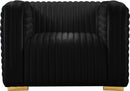 Ravish Black Velvet Chair