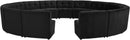 Limitless Black Velvet 15pc. Modular Sectional