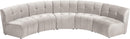 Limitless Cream Velvet 5pc. Modular Sectional