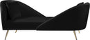 Nolan Black Velvet Chaise