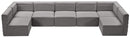 Quincy Grey Velvet Modular Sectional