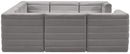 Quincy Grey Velvet Modular Sectional
