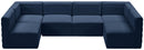 Quincy Navy Velvet Modular Sectional