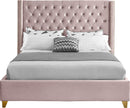 Barolo Pink Velvet Full Bed