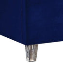Candace Navy Velvet Queen Bed