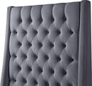 Fritz Grey Velvet Full Bed