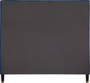 Harlie Navy Velvet Queen Bed