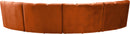 Infinity Cognac Velvet 4pc. Modular Sectional