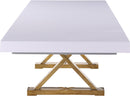 Excel White Lacquer Extendable Dining Table (3 Boxes)