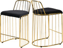 Gio Black Velvet Stool