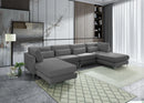 Julia Grey Velvet Modular Sectional (6 Boxes)