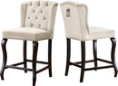 Suri Cream Velvet Stool