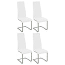 Montclair High Back Dining Chairs Black and Chrome (Set of 4)