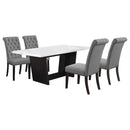 Sherry Rectangular Marble Top Dining Table set