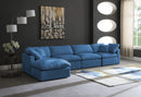 Plush Navy Velvet Standard Cloud Modular Sectional