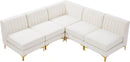 Alina Cream Velvet Modular Sectional