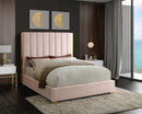 Becca Pink Velvet Queen Bed