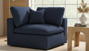 Serene Navy Linen Fabric Deluxe Cloud Corner Chair