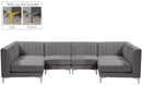 Alina Grey Velvet Modular Sectional