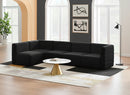 Quincy Black Velvet Modular Sectional