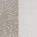 Evangeline Upholstered Demilune Bench Ivory and Silver Oak