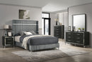 Lucia Eastern King & Queen Bed Beige & Grey