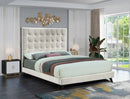 Elly Cream Velvet Full Bed