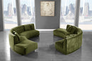 Kenzi Olive Velvet 2pc. Sectional