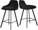 Viviene Black Velvet Stool