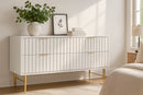 Modernist White Gloss Dresser