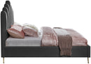 Lily Grey Velvet Full Bed