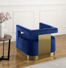 Armani Navy Velvet Accent Chair