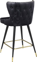 Hendrix Black Faux Leather Counter/Bar Stool