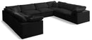 Plush Black Velvet Standard Cloud Modular Sectional