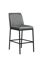 Bryce Grey Faux Leather Stool