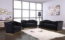 Arabella Black Velvet Loveseat