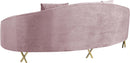 Serpentine Pink Velvet Sofa
