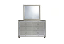 Riley Silver King Bed, 2 Dressers, Mirror and 2 Nightstands